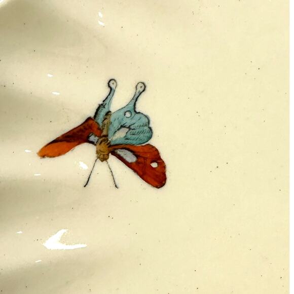 Copeland Spode Aesthetic Movement 1870-1890 Chelsea Bird Butterfly 8 3/8" Plate - Picture 4 of 8